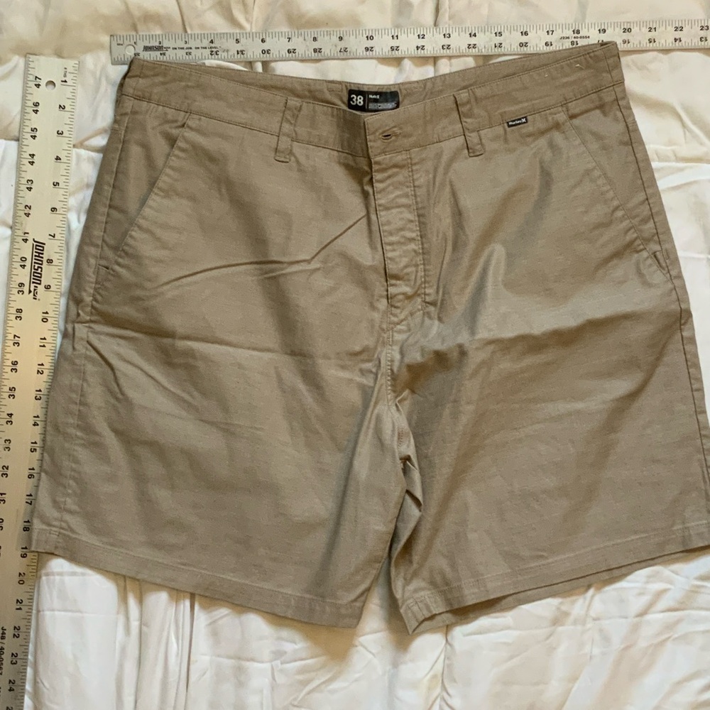 Hurley Men's Khaki Flat Front Shorts